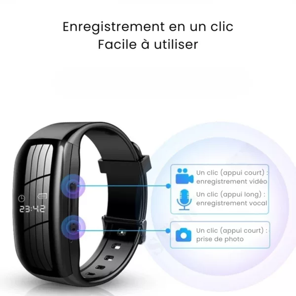 Caméra espion dissimulée dans montre digitale – Image 3