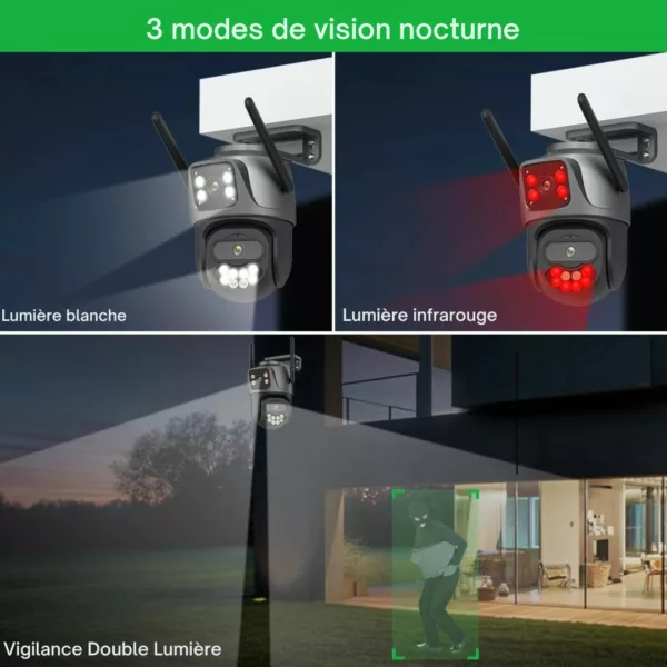 Caméra rotative extérieure détection de mouvement – Image 3