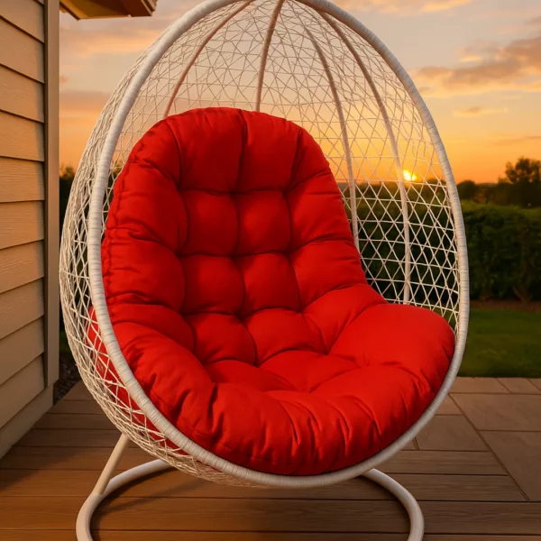 Coussin d’extérieur pour fauteuil suspendu – Confort moelleux et résistant aux intempéries pour vos moments de détente en plein air – Image 2