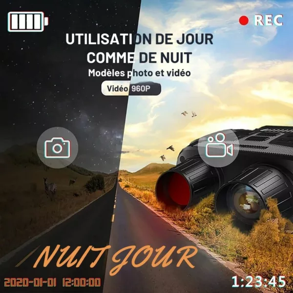 Jumelles vision nocturne avec enregistreur intégré – Image 4