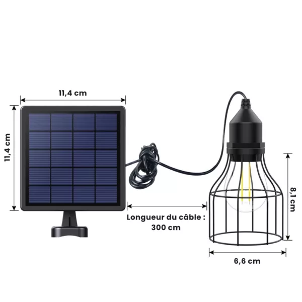 Lanterne solaire extérieure à suspendre – Image 5