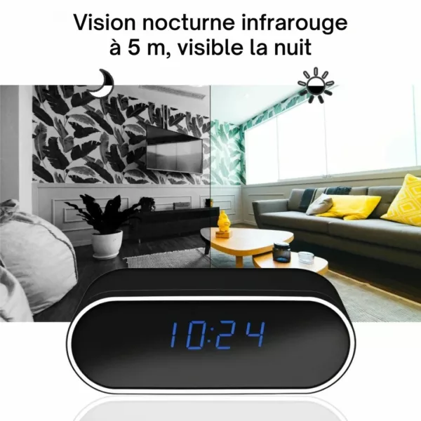 Réveil caméra espion avec vision nocturne – Image 4