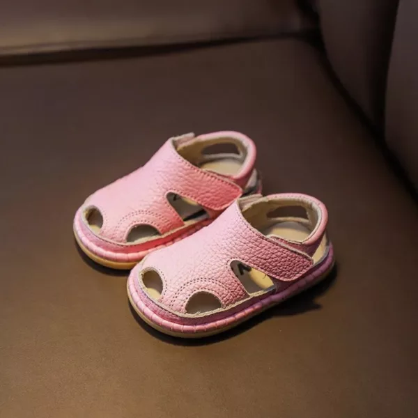 Sandales en cuir souple pour bébé – Image 2
