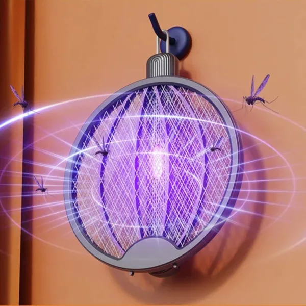 Tapette à mouches électrique avec lumière – Élimine instantanément moustiques et insectes volants, efficace jour et nuit – Image 2
