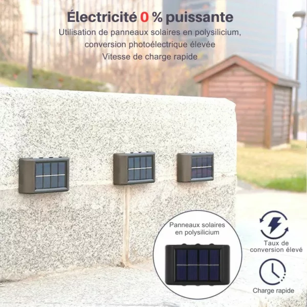 Applique solaire murale extérieure design – Image 5