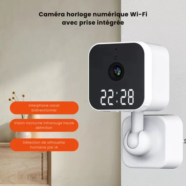 Caméra espion cachée dans horloge murale – Image 4