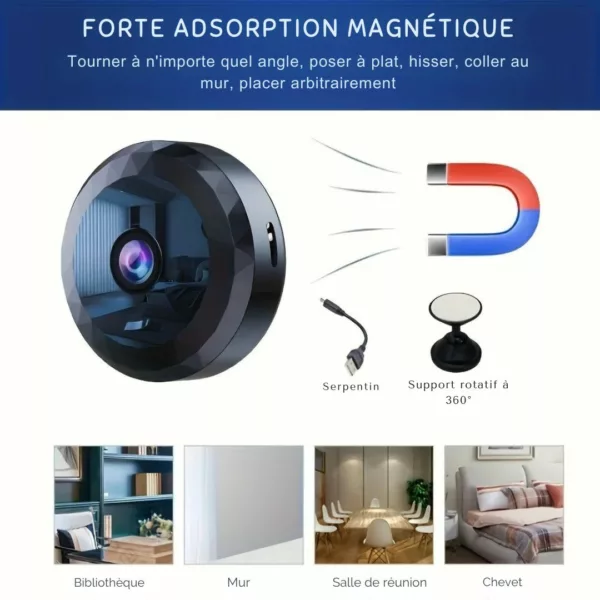 Mini caméra espion rotative avec wifi – Image 3