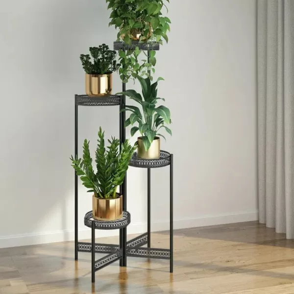 Porte-plantes extérieur en métal pliable – Image 5