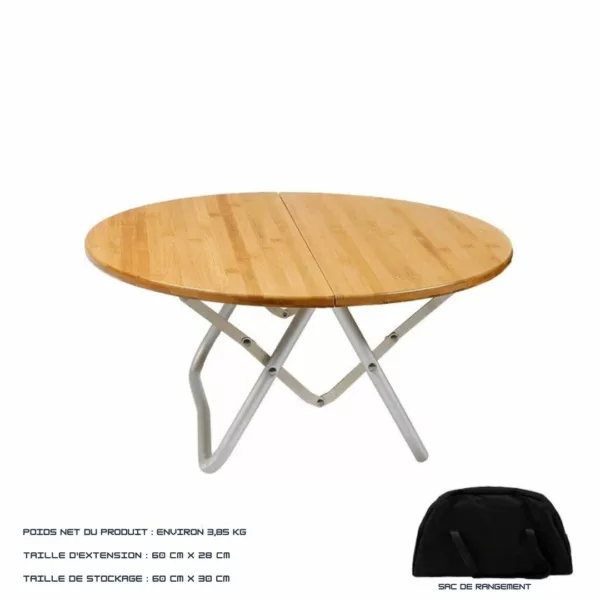 Table d’appoint jardin en bois certifié – Image 4