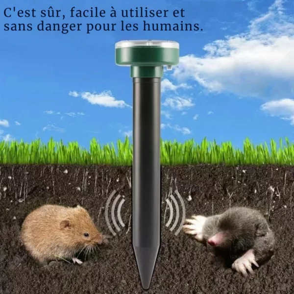 Dispositif anti taupes à ultrasons solaire – Image 4