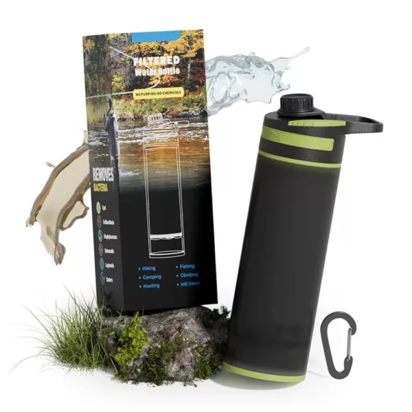 Gourde filtrante eau pour camping – Buvez une eau pure partout – Filtration instantanée en pleine nature – Image 7