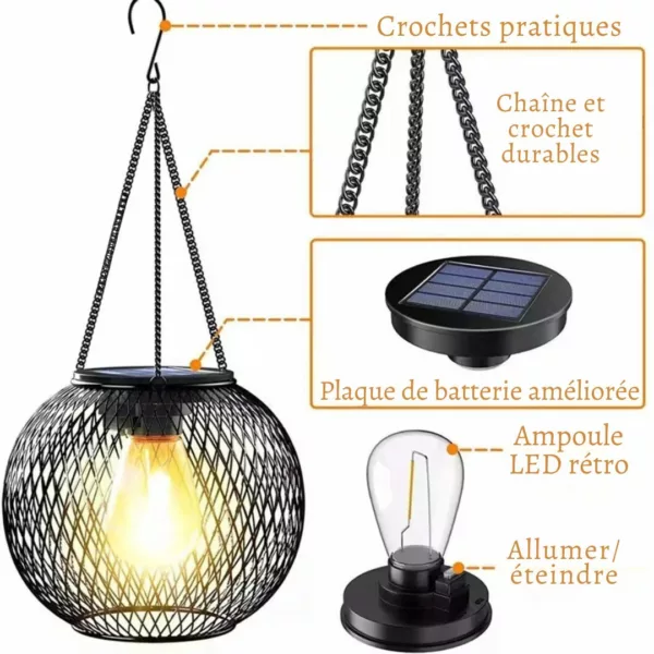 Lampe suspendue extérieure pour pergola – Image 5