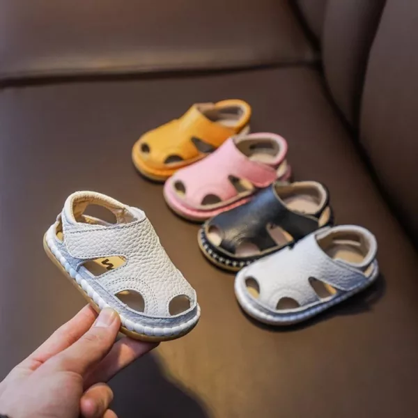 Sandales en cuir souple pour bébé