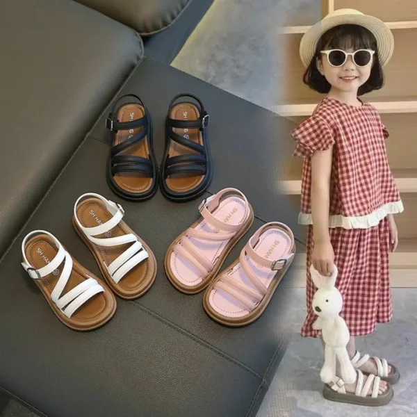 Sandales fille multibrides confort anti-transpiration – Image 2