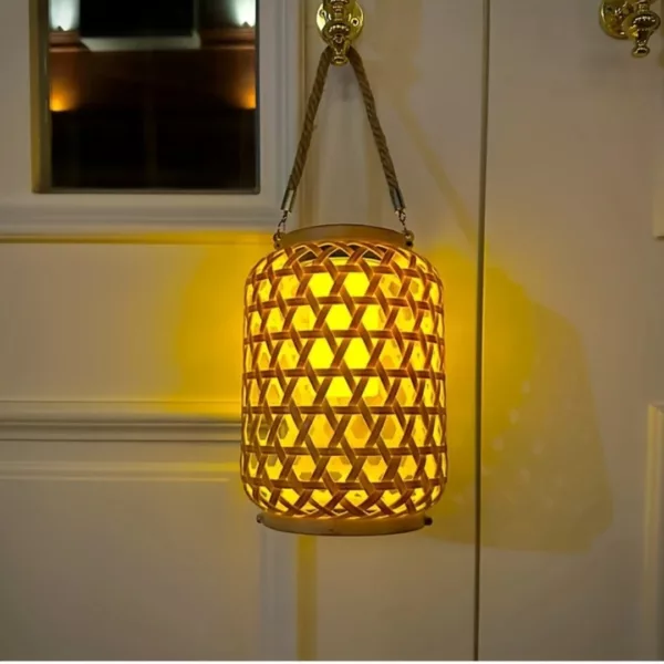 Lampe solaire extérieur en bambou – Image 8