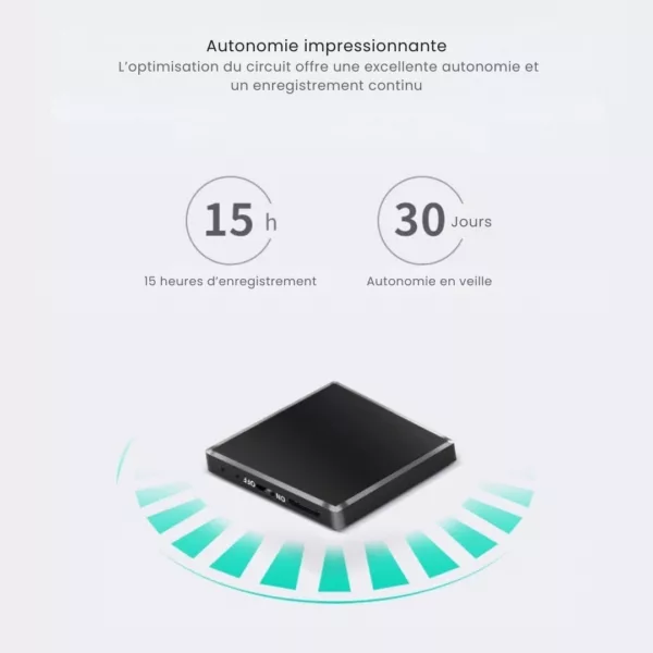 Mini enregistreur vocal autonome longue autonomie – Discret, compact et fiable pour capturer tous vos mémos sans interruption – Image 3