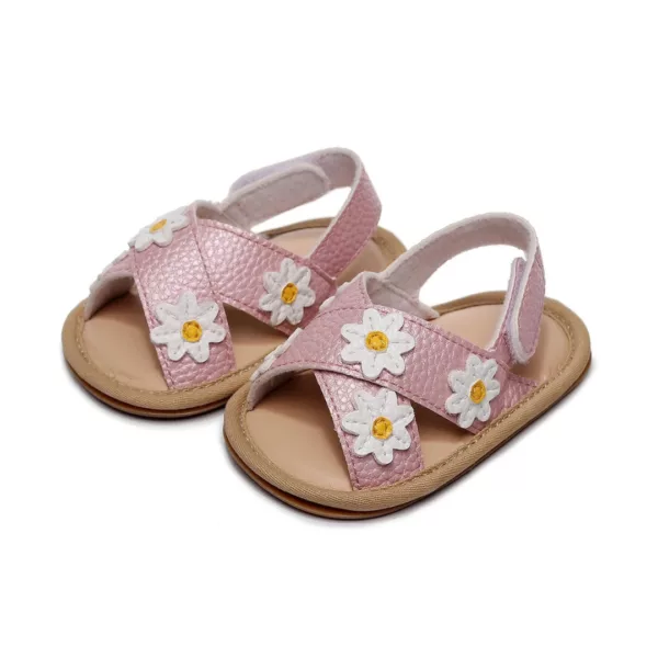 Nu-pieds bébé fille cuir respirant – Image 8