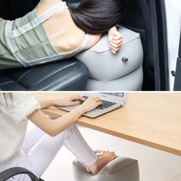 Repose-pieds gonflable pour train et avion – Image 3