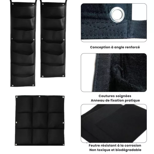 Jardinière en tissu géotextile pour balcon – Image 5