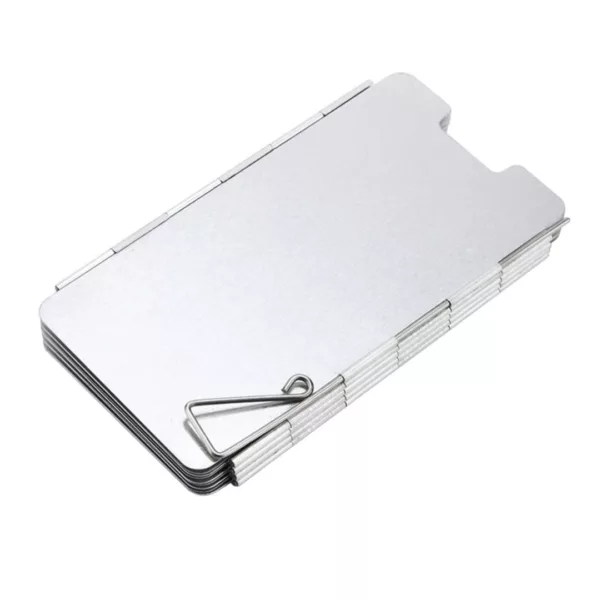 Pare-vent aluminium pliable réchaud – Cuisson efficace en plein air, coupe-vent compact pour bivouac et camping – Image 4