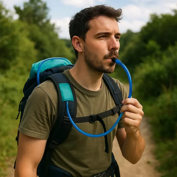 Poche à eau avec tuyau randonnée – Hydratation facile et mains libres pour longues marches et treks – Image 2