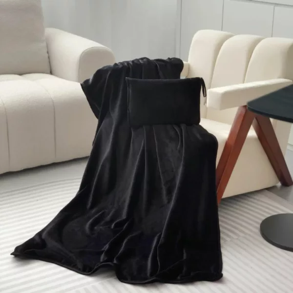 Couverture voyage légère compressible pour avion