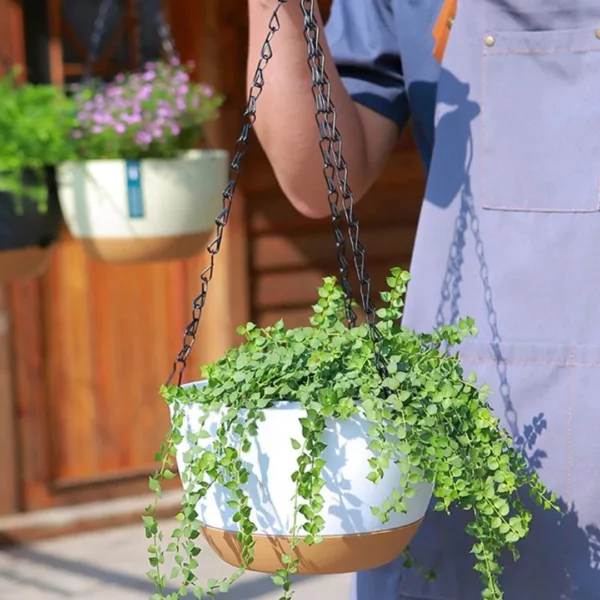Jardinière suspendue balcon sans perçage – Installez vos plantes en un clin d'œil sans outils ni trous – Image 2