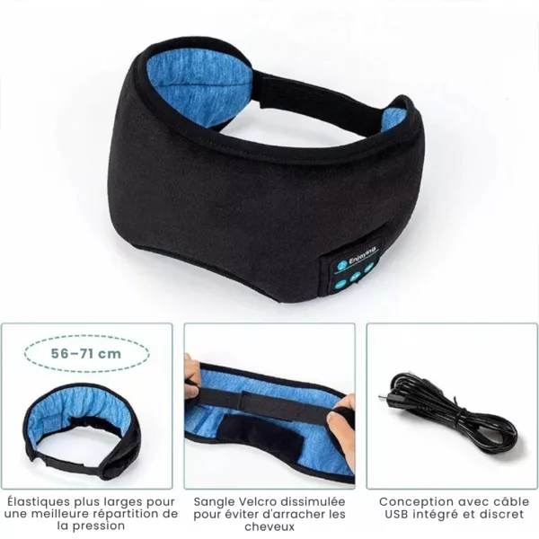 Masque de sommeil voyage avec bouchons d’oreilles – Image 9