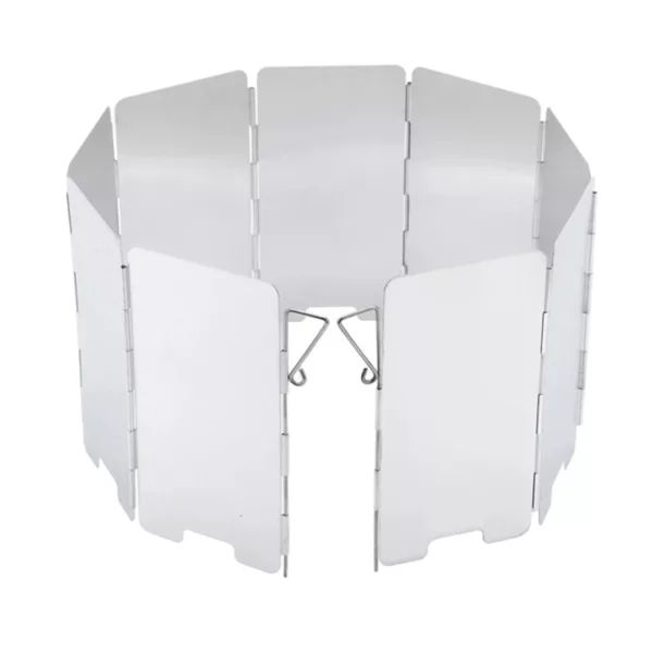 Pare-vent aluminium pliable réchaud – Cuisson efficace en plein air, coupe-vent compact pour bivouac et camping – Image 5