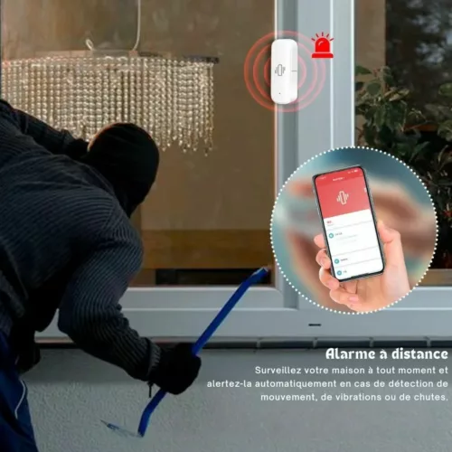 Alarme antivol vibration pour fenêtre extérieure – Protection dissuasive immédiate contre les intrusions
