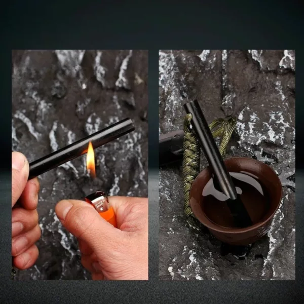 Allume feu magnesium randonnée survie – Démarrage rapide par tous les temps, outil essentiel bushcraft et bivouac