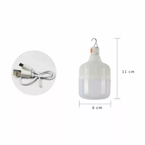 Ampoule LED Rechargeable pour camping – Éclairage puissant sans électricité – Idéale tente, bivouac, urgence