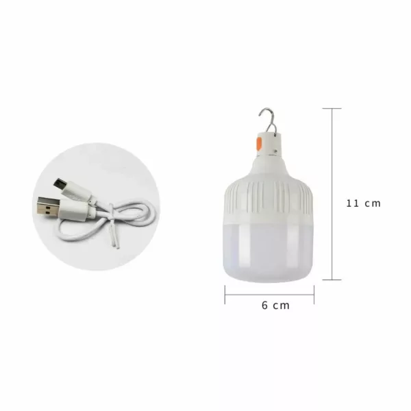 Ampoule LED Rechargeable pour camping – Éclairage puissant sans électricité – Idéale tente, bivouac, urgence