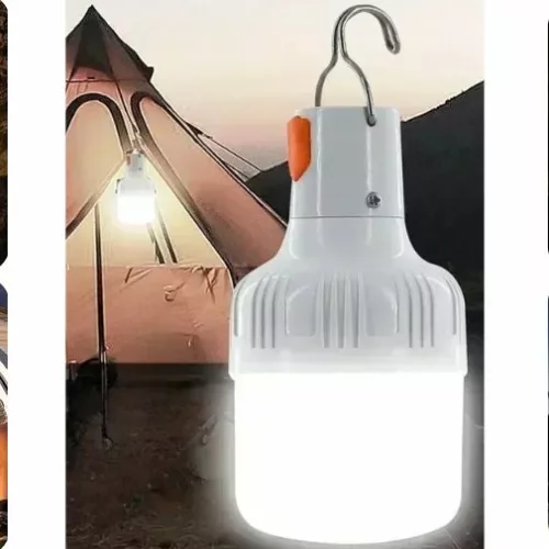 Ampoule LED Rechargeable pour camping – Éclairage puissant sans électricité – Idéale tente, bivouac, urgence