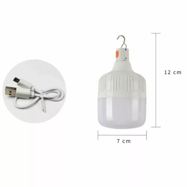 Ampoule LED Rechargeable pour camping – Éclairage puissant sans électricité – Idéale tente, bivouac, urgence