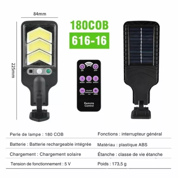 Applique solaire extérieure sans fil