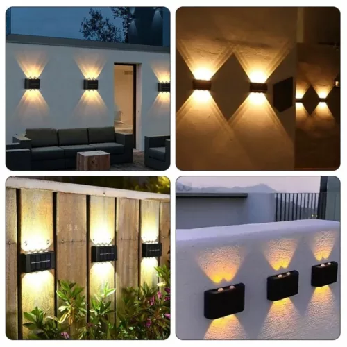 Applique solaire murale extérieure design – Éclairage automatique sans électricité pour jardin, terrasse ou entrée