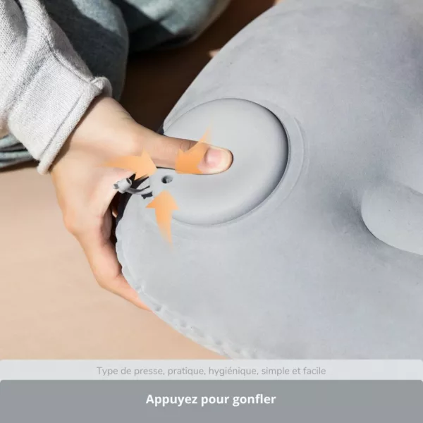Appui-tête gonflable pour tente de camping – Confort ergonomique ultra-léger pour nuits réparatrices en pleine nature