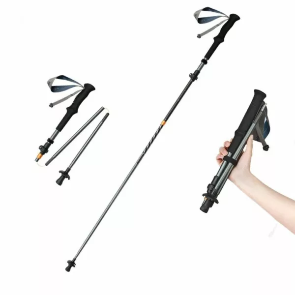 Bâton randonnée pliable antichoc – Léger, compact et stable pour marches confortables en terrain difficile