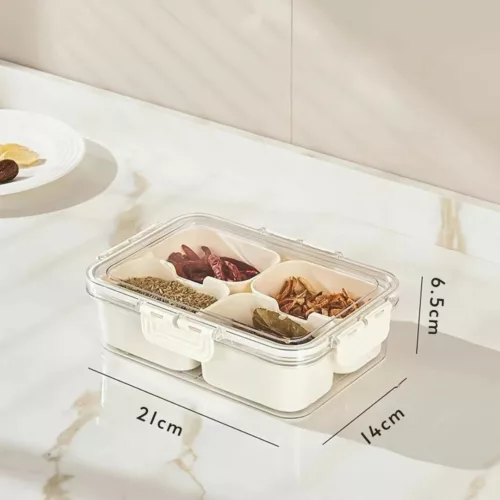 Boîte compartimentée pour snacks en voiture – Collations propres et organisées pour trajets sans miettes