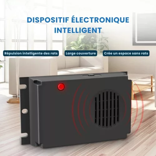 Boîtier répulsif ultrason contre rats extérieur – Protection efficace sans produits chimiques – Idéal jardin et terrasse