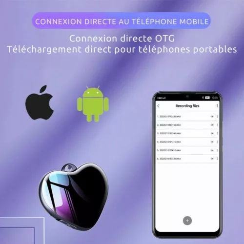 Bouton espion audio avec micro intégré – Écoute discrète en toute situation, idéal pour sécurité et surveillance clandestine
