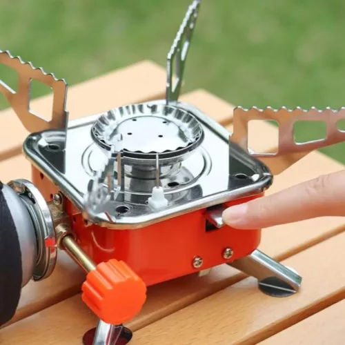 Brûleur à gaz compact randonnée – Ultra léger et pliable pour cuisine outdoor facile et rapide