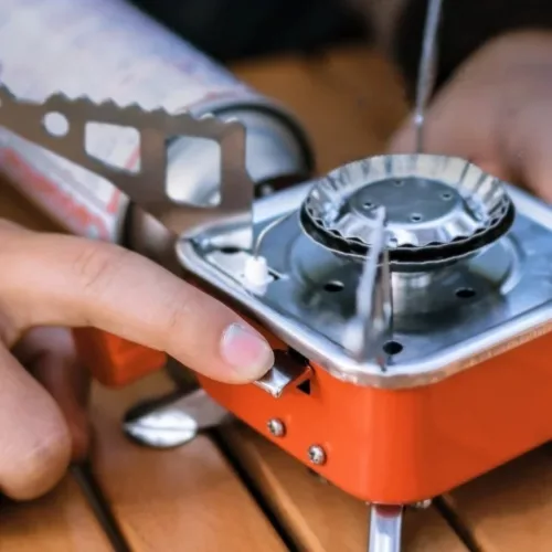 Brûleur à gaz compact randonnée – Ultra léger et pliable pour cuisine outdoor facile et rapide