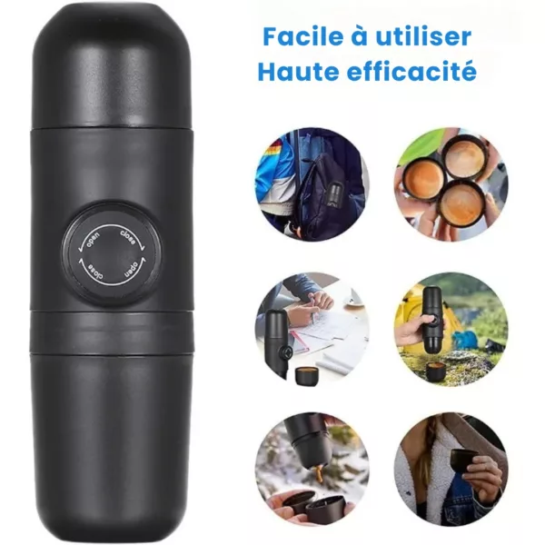 Cafetière portable manuelle pour camping – Café chaud en pleine nature, sans électricité, compact et léger