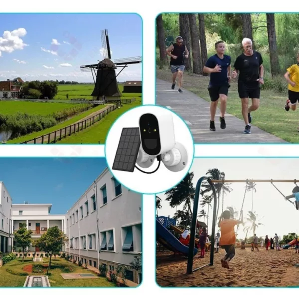 Caméra de surveillance extérieure solaire autonome