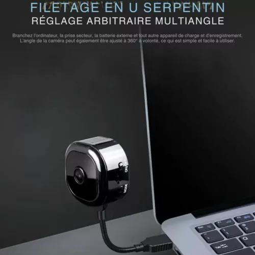 Caméra espion détecteur de mouvement usb – Surveillance discrète haute définition – Sécurité maison ou bureau