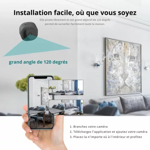 Caméra espion détecteur de mouvement usb – Surveillance discrète haute définition – Sécurité maison ou bureau