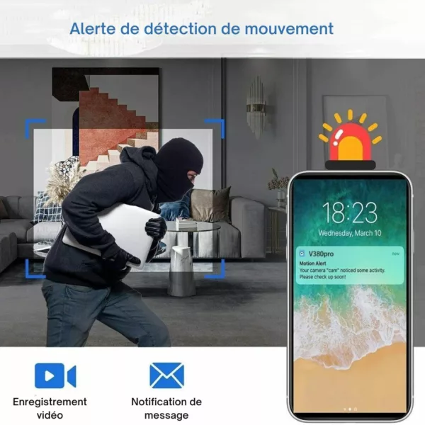 Caméra espion intégrée dans cadre photo – Surveillance discrète à domicile – Sécurité invisible et élégante