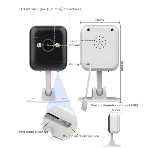 Caméra espion miniature à insérer dans mur – Surveillance discrète et invisible pour protéger votre maison